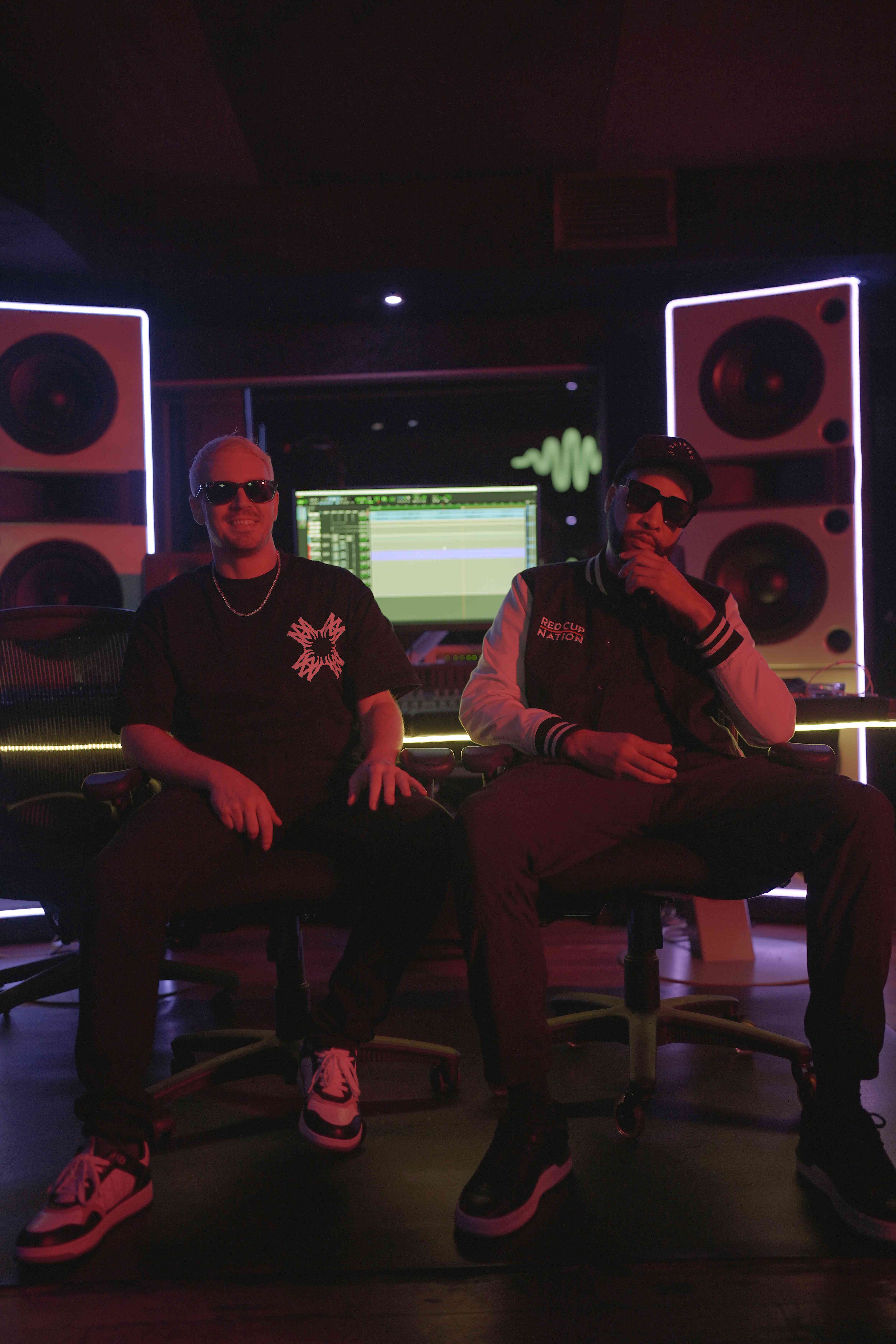 Red Cup Nation with studio equipment